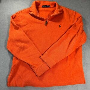 Polo by Ralph Lauren Orange Quarter-Zip Sweater